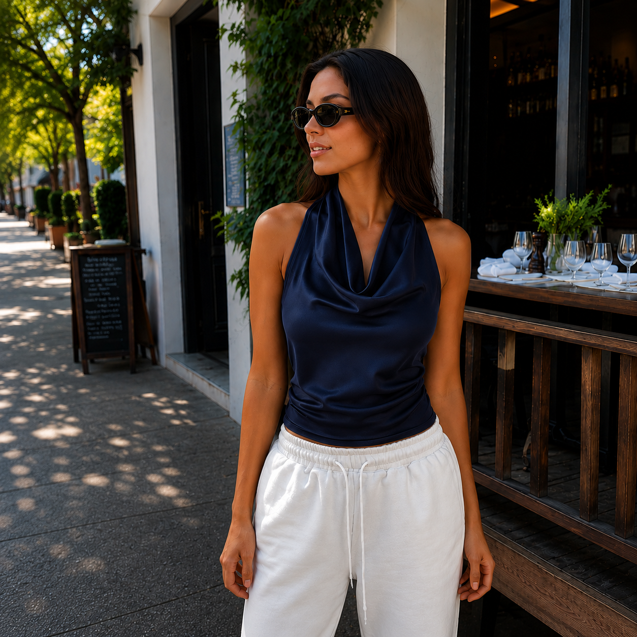 Cowl-Neck Top "Aria"
