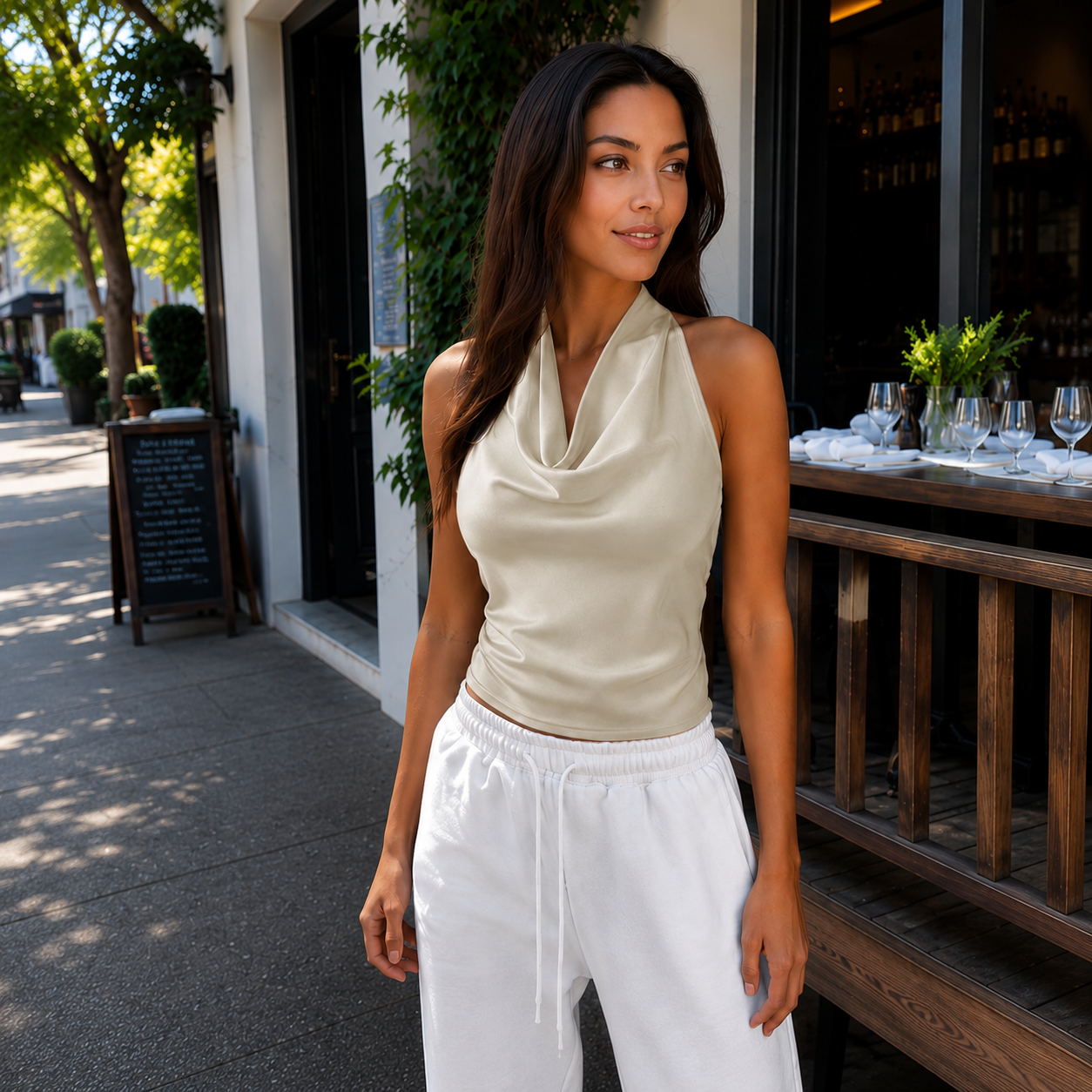 Cowl-Neck Top "Aria"