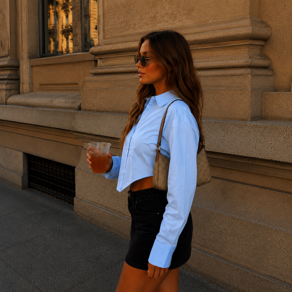 Crop Bluse "Wren"